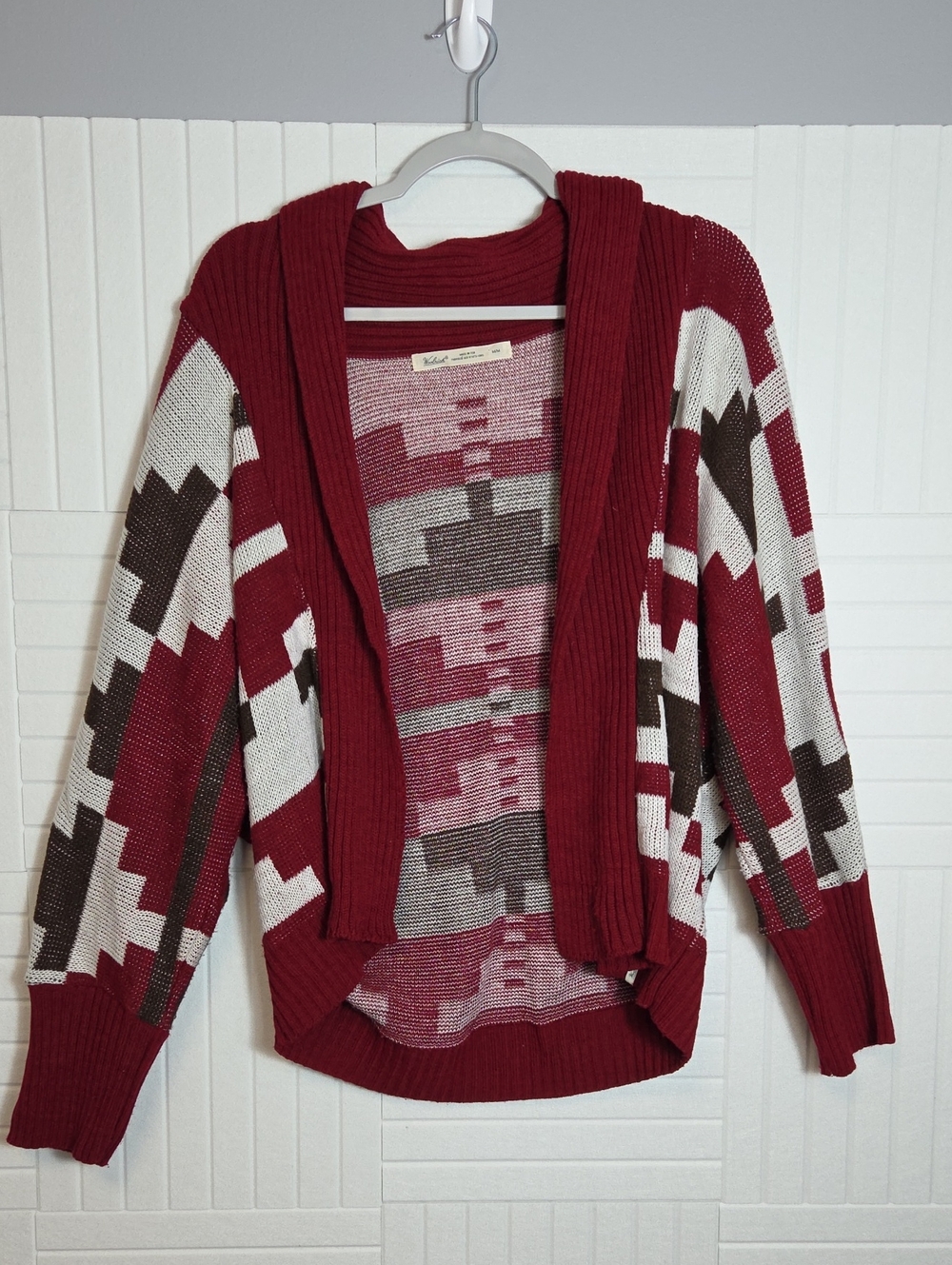 Woolrich Made In USA Open Front Drapey Slouchy Cardigan Sweater Size M